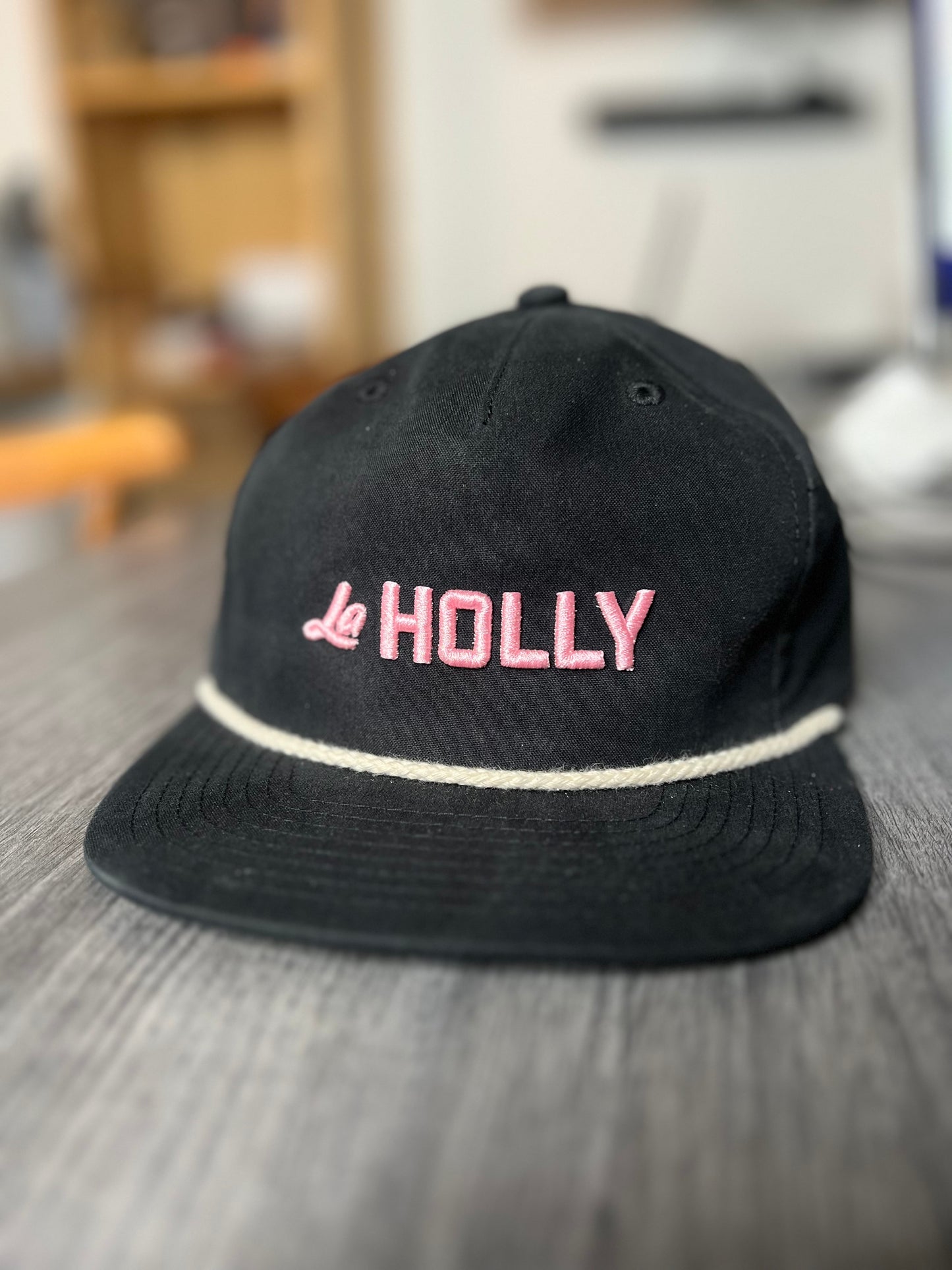 La Holly Black Rope Cap