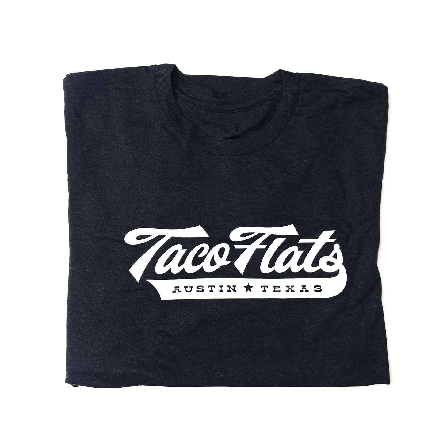 Taco Flats Black Script T-Shirt